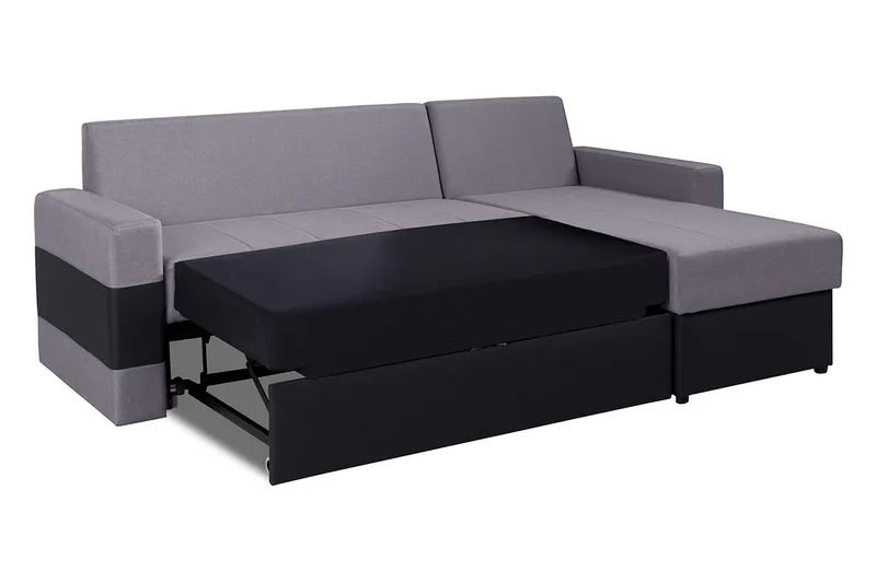 Gordia Divanbäddsoffa 234x82x156 cm - Grå - Möbler - Soffa - Skinnsoffor