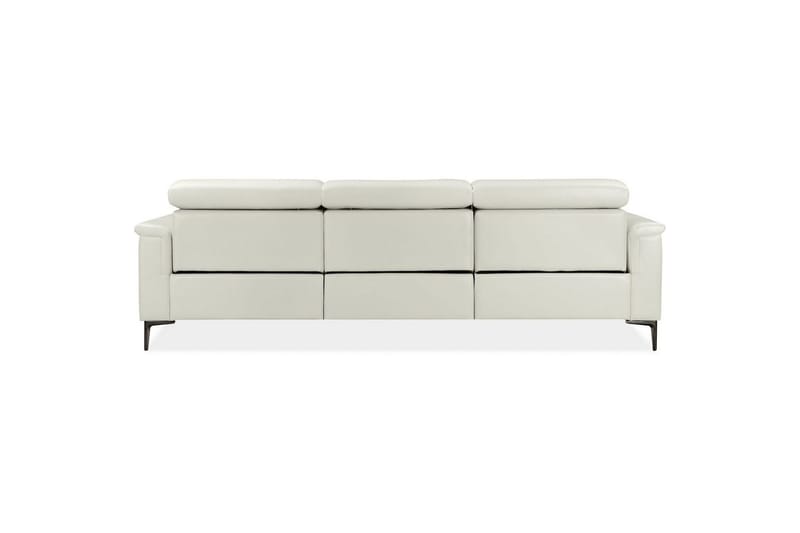 Hörnsoffa 3-sits Lund Kräm, PU, Höger elektrisk vilstol - Kräm, PU, Höger elektrisk vilstol - Möbler - Soffa - Skinnsoffor