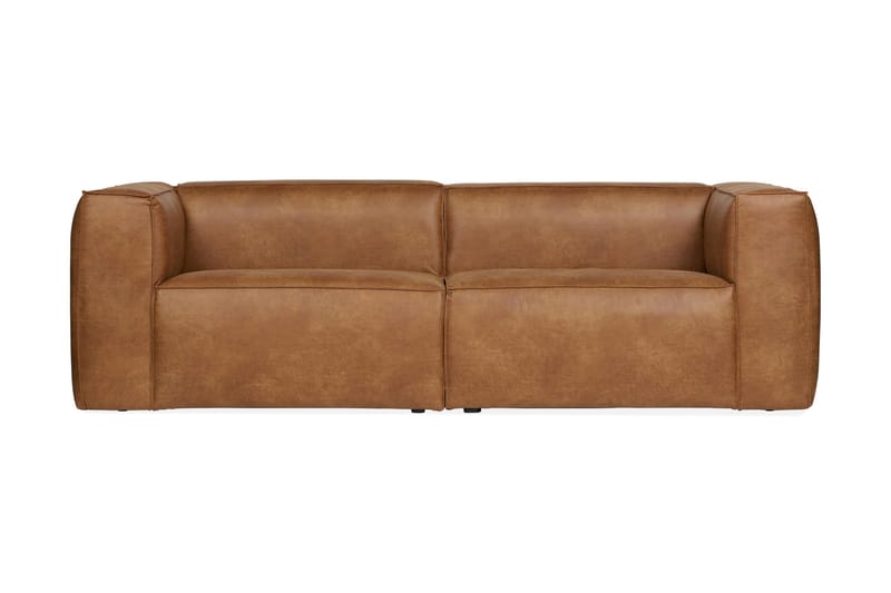 Harlow 3,5-sits Soffa Äkta Läder - Cognac - Skinnsoffor - 3 sits soffa