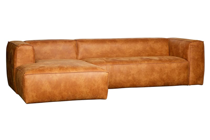 Harlow Divansoffa Vänster Äkta Läder - Cognac - Möbler - Soffa - Skinnsoffor