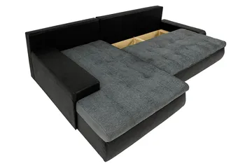 Irja Divanbäddsoffa 3-sits Vändbar - Svart - Möbler - Soffa - Skinnsoffor