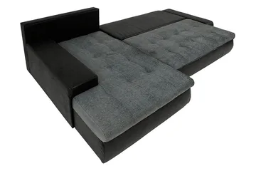 Irja Divanbäddsoffa 3-sits Vändbar - Svart - Möbler - Soffa - Skinnsoffor