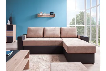 Keisha Divanbäddsoffa - Beige/Brun - Möbler - Soffa - Bäddsoffa - Bäddsoffa divan