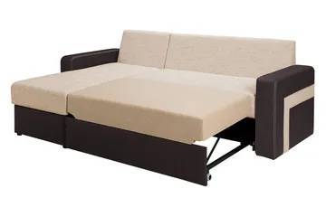 Kolder Divanbäddsoffa 234x156x82 cm - Beige/Brun - Möbler - Soffa - Skinnsoffor