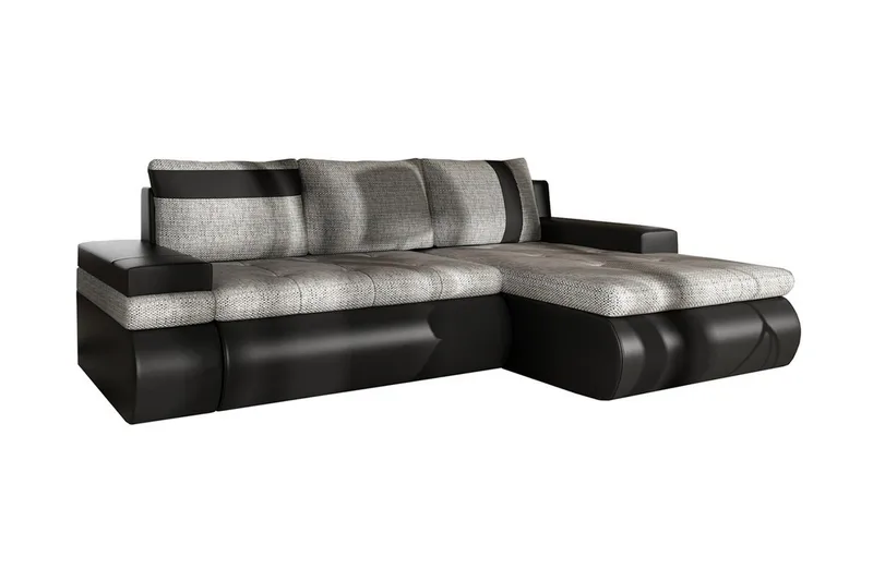 Lavona Divanbäddsoffa Mini Höger - Svart/Grå - Möbler - Soffa - Skinnsoffor