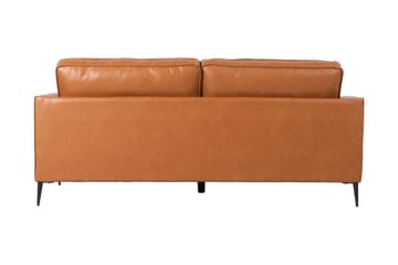 Leo Rektangulär Skinnsoffa med Smala Ben 194 cm - Cognac - Möbler - Soffa - Skinnsoffor