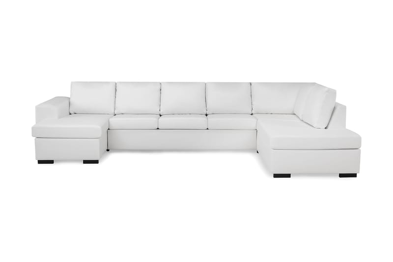 Link 5-sits Högervänd U-formad XX-Large Soffa med Divan och Schäslong i Tyg - Vit - Möbler - Soffa - Skinnsoffor