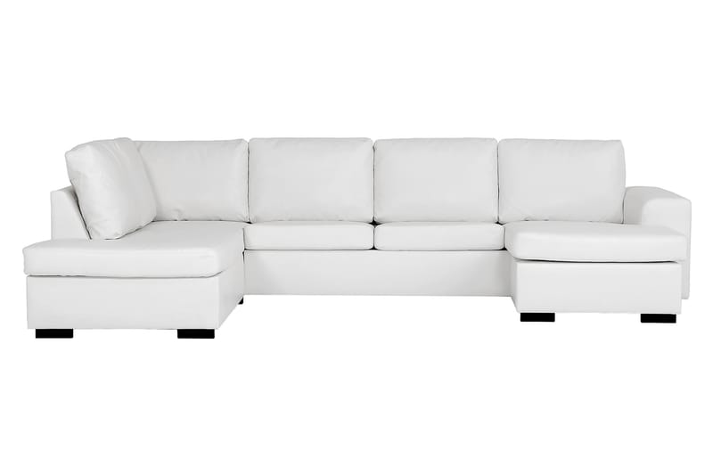 Link 5-sits Vänstervänd U-formad X-Large Soffa med Divan och Schäslong i Tyg - Vit - Möbler - Soffa - Skinnsoffor