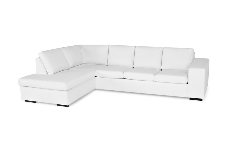 Memphis 4-sits Vänstervänd L-formad Large Schäslongsoffa i Konstläder - Vit - Möbler - Soffa - Skinnsoffor