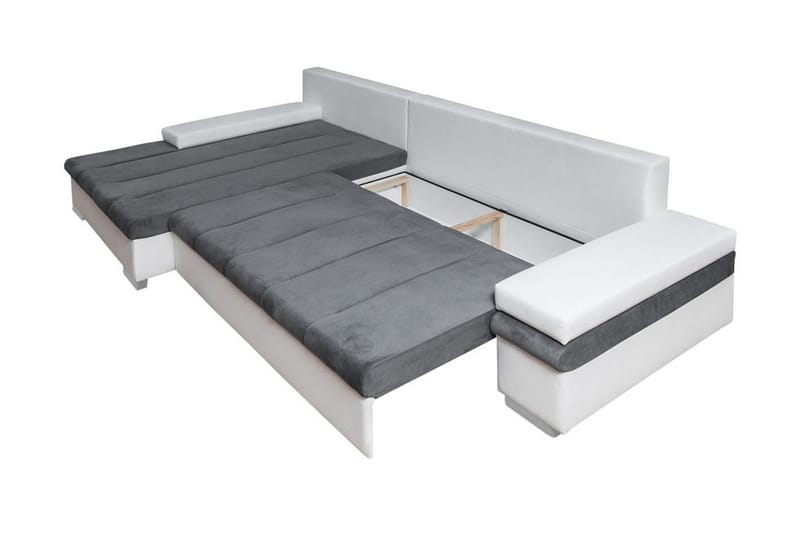 Naoma Divanbäddsoffa 310x175x83 cm - Grå - Möbler - Soffa - Skinnsoffor