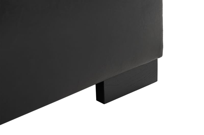 Ocean 4-sits Högervänd U-formad Soffa med Divan och Schäslong i Tyg/Konstläder - Grå / Svart - Möbler - Soffa - Skinnsoffor