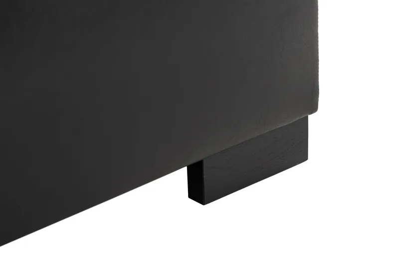 Ocean 5-sits Högervänd U-formad Large Soffa med Divan och Schäslong i Konstläder/Tyg - Grå / Svart - Möbler - Soffa - Skinnsoffor