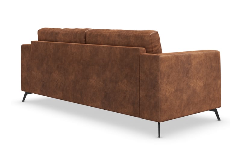 Ocean Lyx 3-sits Soffa i Konstläder - Brun - Möbler - Soffa - Skinnsoffor