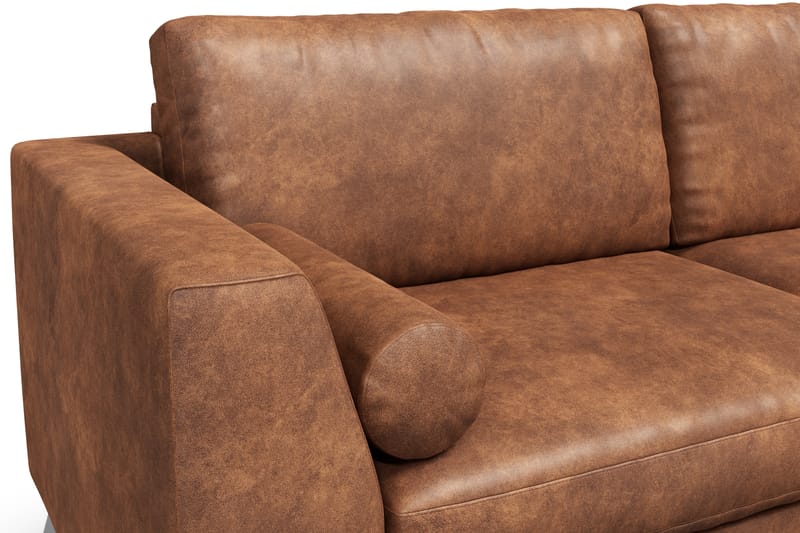 Ocean Lyx 3-sits Soffa i Konstläder - Brun - Möbler - Soffa - Skinnsoffor