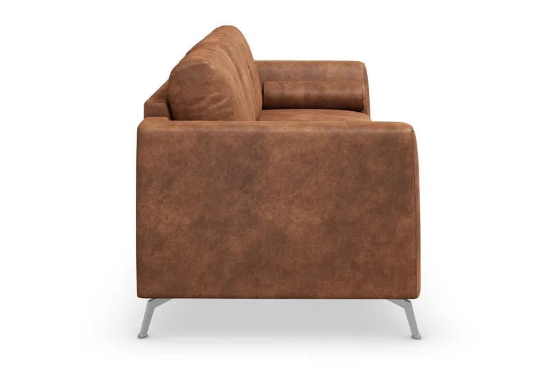 Ocean Lyx 3-sits Soffa i Konstläder - Brun - Möbler - Soffa - 3 sits soffa