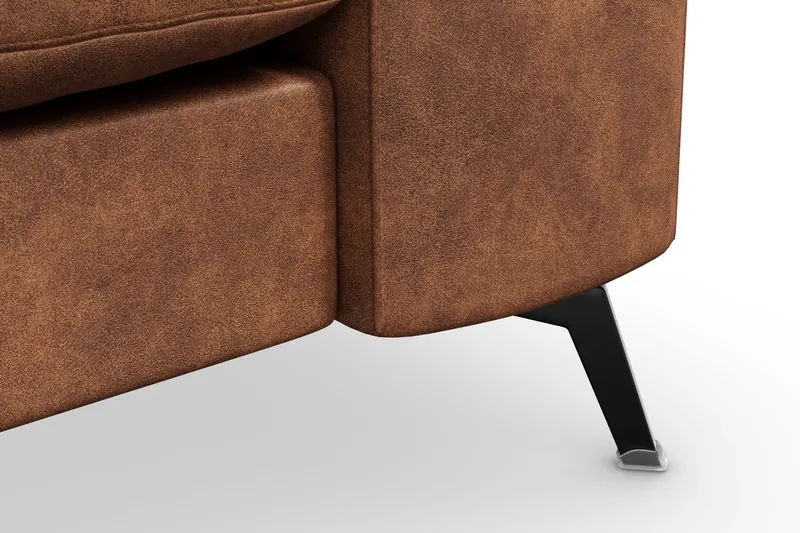 Ocean Lyx 3-sits Soffa i Konstläder - Brun - Möbler - Soffa - 2 sits soffa