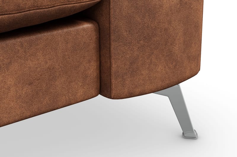 Ocean Lyx 3-sits Soffa i Konstläder - Brun - Möbler - Soffa - 2 sits soffa