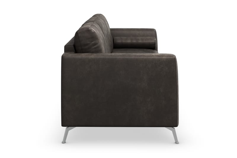 Ocean Lyx 3-sits Soffa i Konstläder - Mörkgrå - Möbler - Soffa - Skinnsoffor