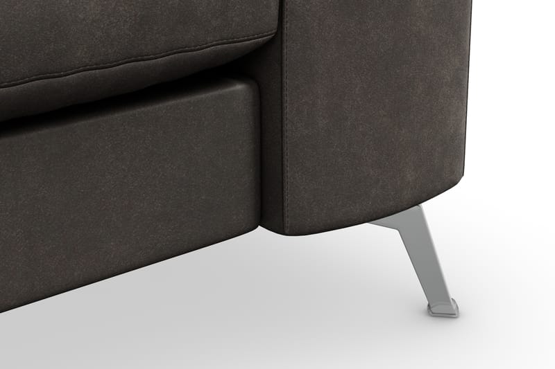Ocean Lyx 3-sits Soffa i Konstläder - Mörkgrå - Möbler - Soffa - Skinnsoffor