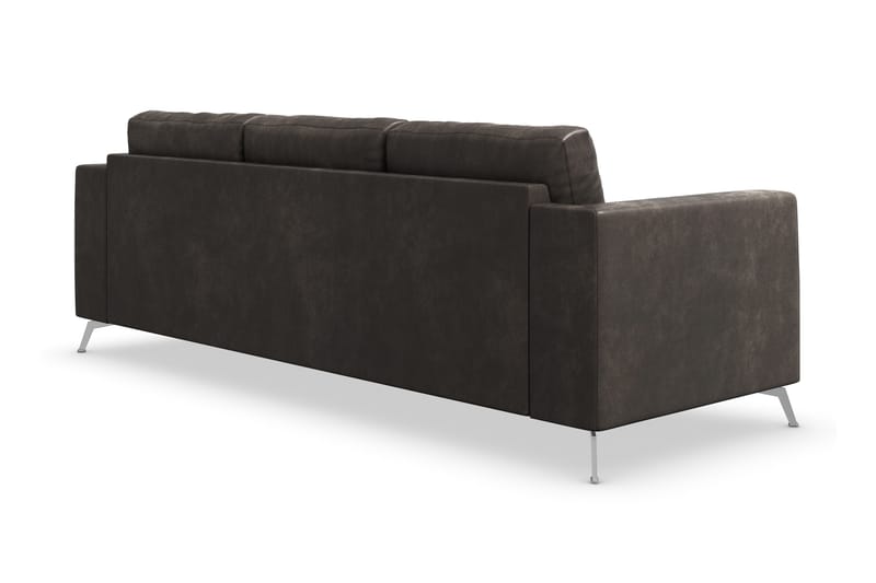 Ocean Lyx 3-sits Soffa i Konstläder - Mörkgrå - Möbler - Soffa - 3 sits soffa