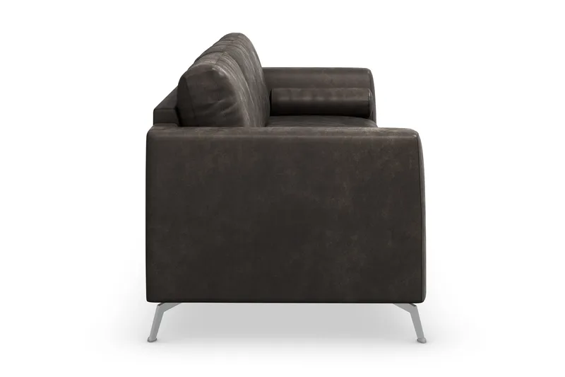 Ocean Lyx 3-sits Soffa i Konstläder - Mörkgrå - Möbler - Soffa - 3 sits soffa