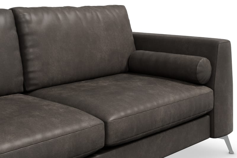 Ocean Lyx 3-sits Soffa i Konstläder - Svart - Möbler - Soffa - Skinnsoffor