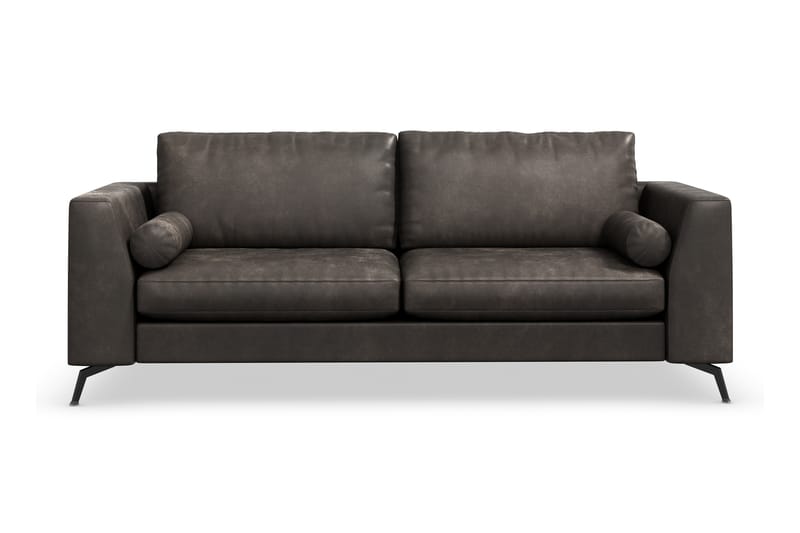 Ocean Lyx 3-sits Soffa i Konstläder - Svart - Möbler - Soffa - Skinnsoffor