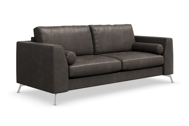 Ocean Lyx 3-sits Soffa - Svart/Läder - Möbler - Soffa - Skinnsoffor