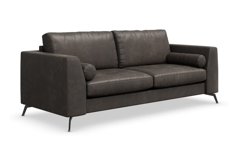 Ocean Lyx 3-sits Soffa - Svart/Läder - Möbler - Soffa - Skinnsoffor