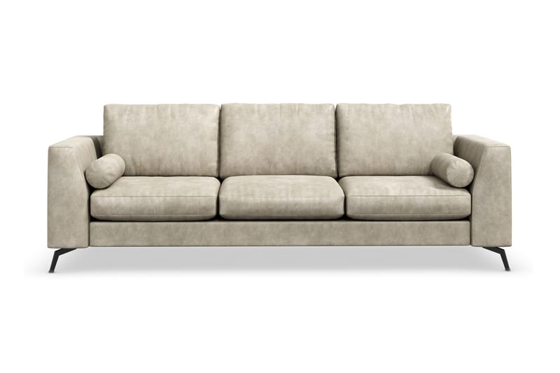 Ocean Lyx 4-sits Soffa - Beige/Läder - Skinnsoffor - 3 sits soffa