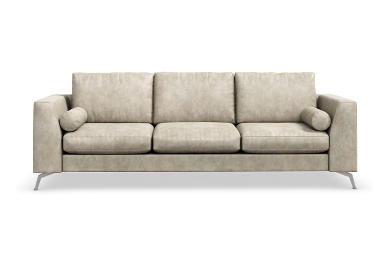 Ocean Lyx 4-sits Soffa - Beige/Läder - Skinnsoffor - 3 sits soffa