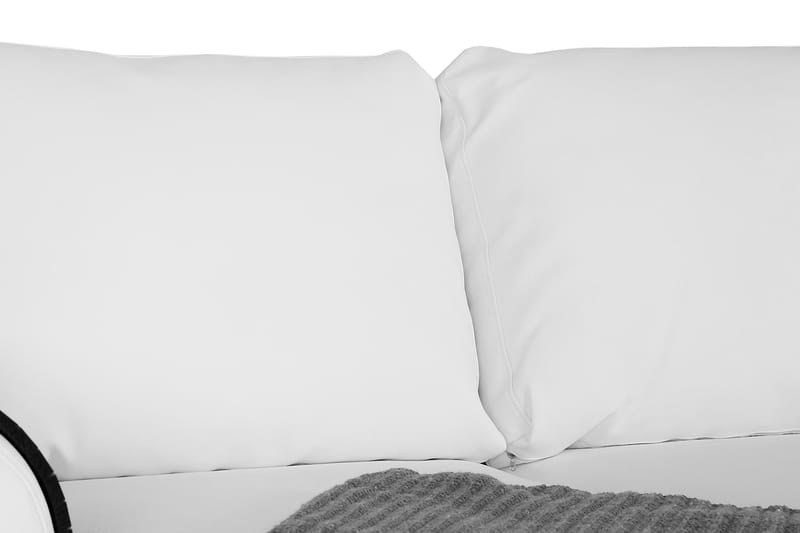 Porto 5-sits Högervänd U-formad Large Soffa med Divan och Schäslong i Konstläder - Vit - Möbler - Soffa - Skinnsoffor