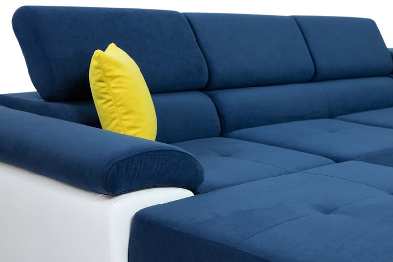 Reginia 4-sits Bäddsoffa Vänster - Grå/Vit - Möbler - Soffa - Skinnsoffor