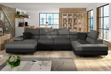 Reginia Bäddsoffa Vänster - Grå/Svart - Möbler - Soffa - Skinnsoffor