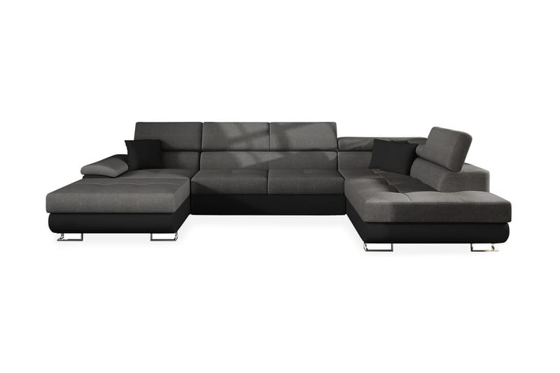 Reginia Bäddsoffa Vänster, Grå/Svart