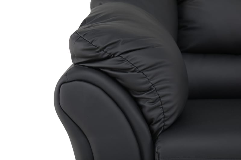 Salvador 3-sits Soffa Konstläder - Svart/Konstläder - Möbler - Soffa - Skinnsoffor