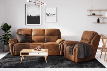 Saranda 3-sits Soffa - Brun - Möbler - Soffa - Biosoffa & reclinersoffa - 3 sits biosoffa & reclinersoffa