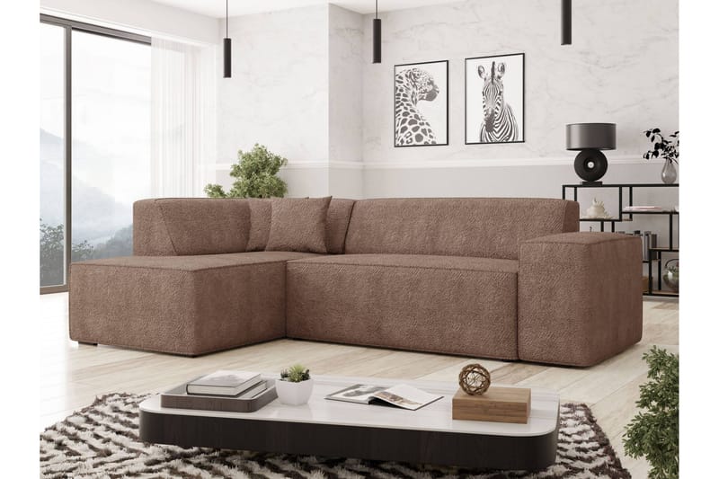 Slucajno Soffa m. Schäslong 4-sits - Brun - Möbler - Soffa - Divansoffor & schäslongsoffa