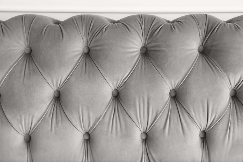 Soffa 2-sits chesterfield grå - Henry - Grå sammet - Möbler - Soffa - Chesterfield soffa