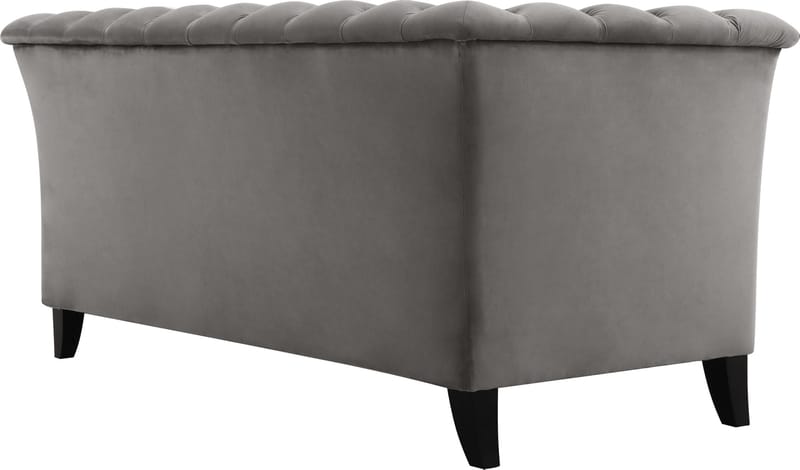 Soffa 2-sits chesterfield grå - Henry - Grå sammet - Möbler - Soffa - Chesterfield soffa