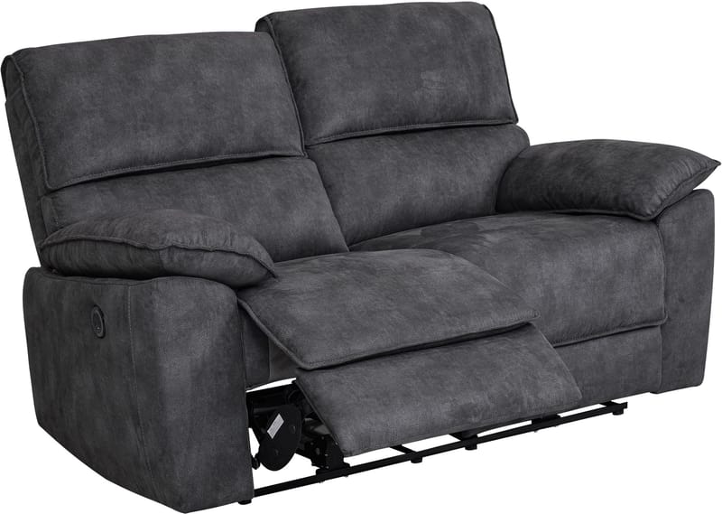 Soffa 2-sits elektrisk ställbar recliner - Grå - Grå - Möbler - Soffa - Biosoffa & reclinersoffa