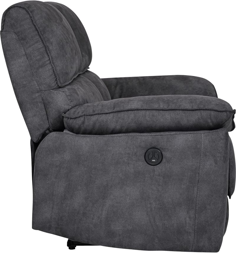 Soffa 2-sits elektrisk ställbar recliner - Grå - Grå - Möbler - Soffa - Biosoffa & reclinersoffa