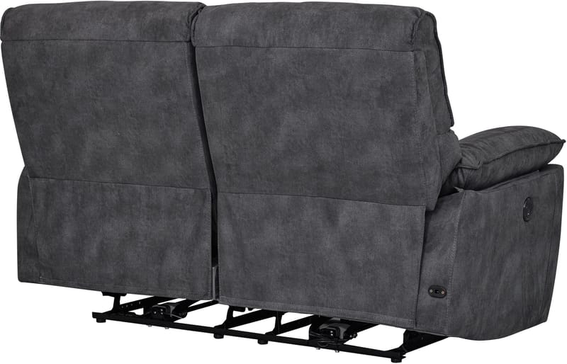Soffa 2-sits elektrisk ställbar recliner - Grå - Grå - Möbler - Soffa - Biosoffa & reclinersoffa