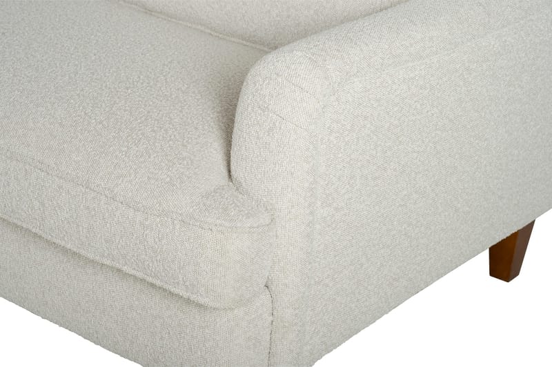 Soffa 210 cm bred Howard Watford Deluxe i bouclé - Vit - Möbler - Soffa - Howardsoffor