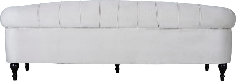 Soffa 3-sits chesterfield beige sammet - Beige - Möbler - Soffa - Chesterfield soffa