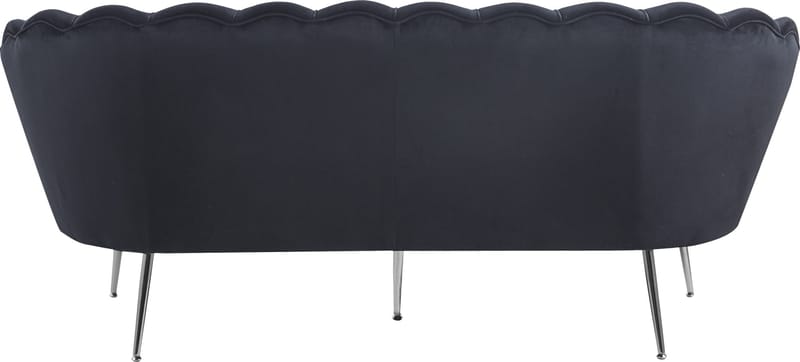 Soffa 3-sits i svart sammet - Kingsley - Svart - Möbler - Soffa - Sammetssoffa