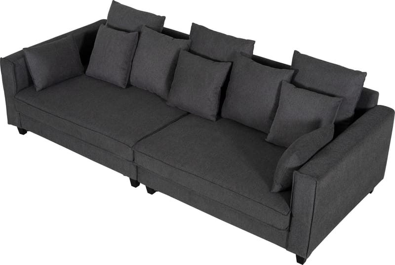 Soffa 4-sits 270 cm antracit tyg - Brandy - Antracit - Möbler - Soffa - Sammetssoffa