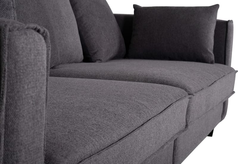Soffa 4-sits 270 cm antracit tyg - Brandy - Antracit - Möbler - Soffa - Sammetssoffa