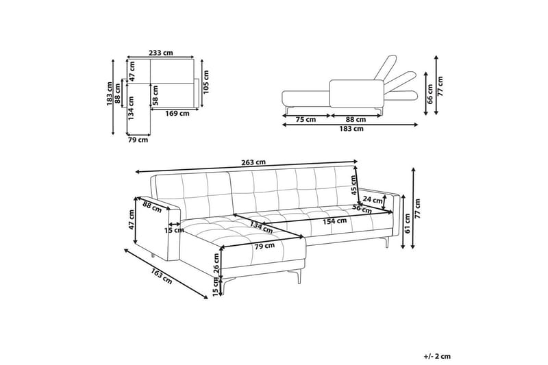 Soffa Alnes Beige/svart - Beige/svart - Möbler - Soffa - Soffgrupp