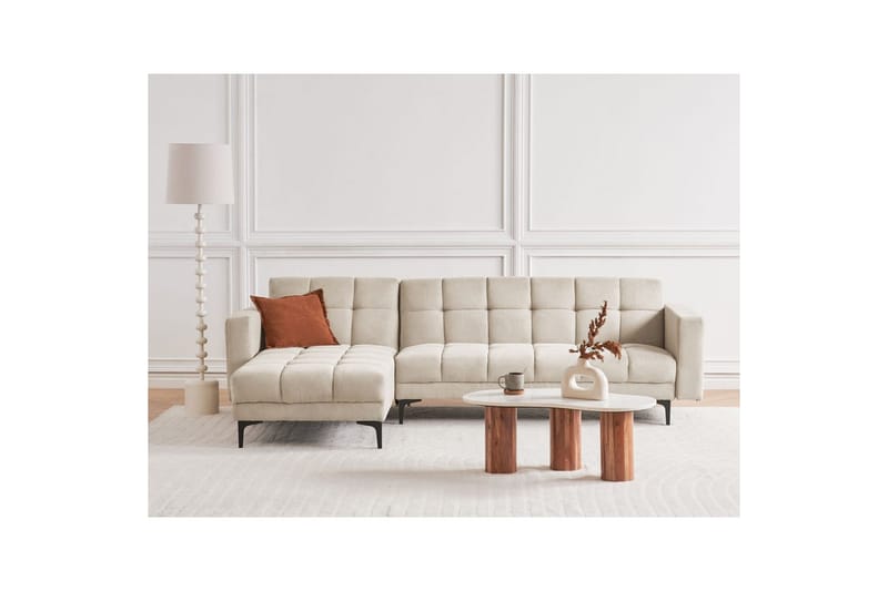 Soffa Alnes Beige/svart - Beige/svart - Möbler - Soffa - Soffgrupp